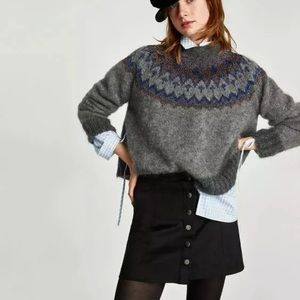 Zara faux suede mini skirt Size xs